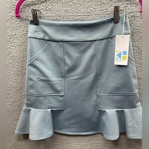 Tennis pickleball XS Kevan Hall Sports mini skort new blue stretch